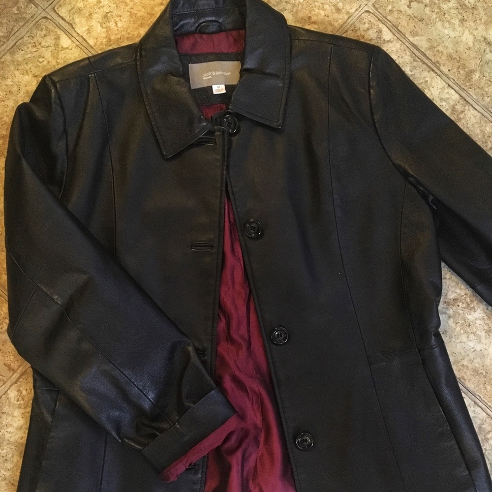 Croft and barrow leather jacket